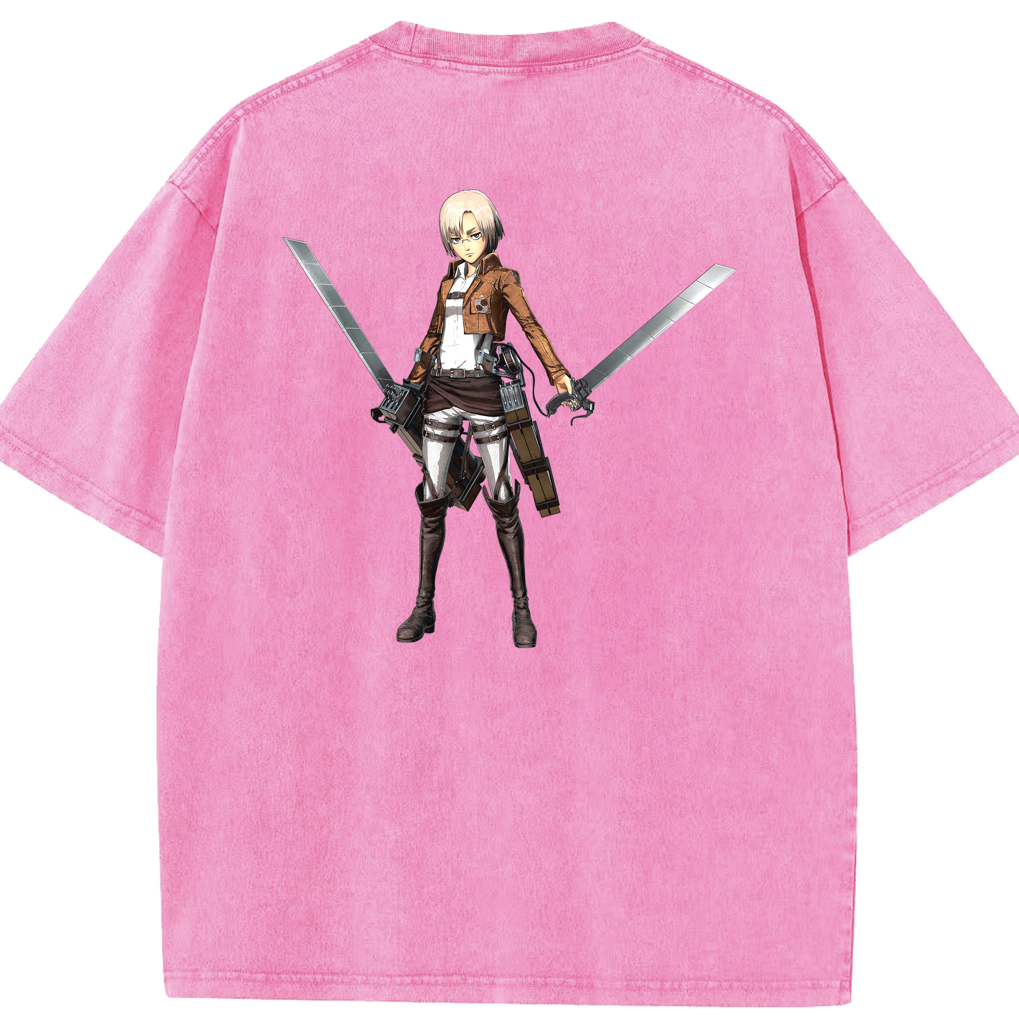 （画像用）  綿100% ヴィンテージ風 半袖Tシャツ（背面プリント）
